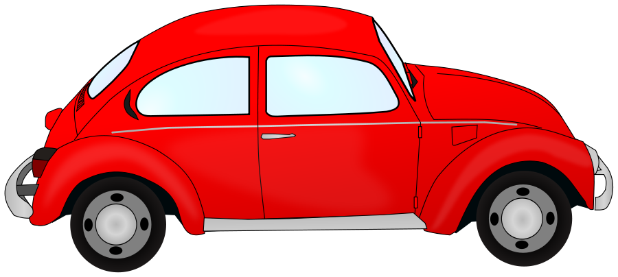 Cartoon red car free clipart