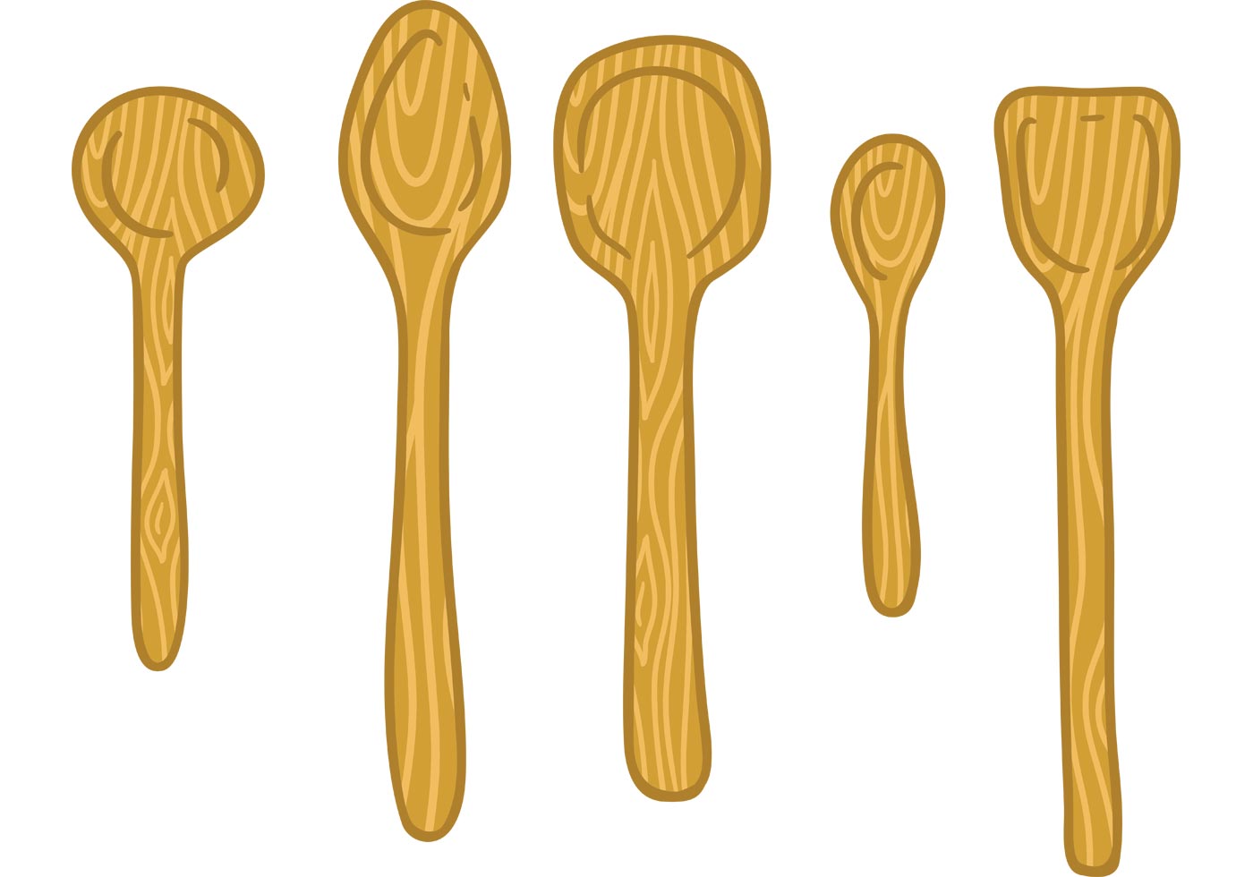 Free Vector Wooden Spoons - Download Free Vector Art, Stock ...