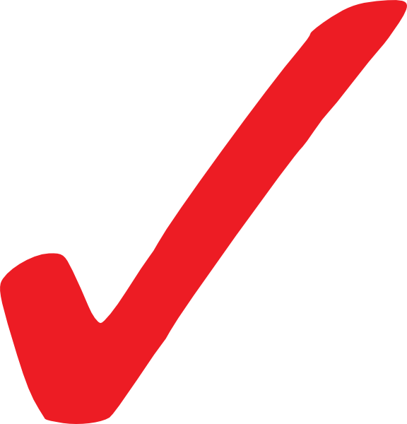 Red check mark clip art