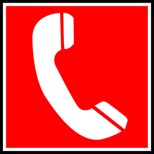 Vector image of fixed telephone symbol | Public domain vectors