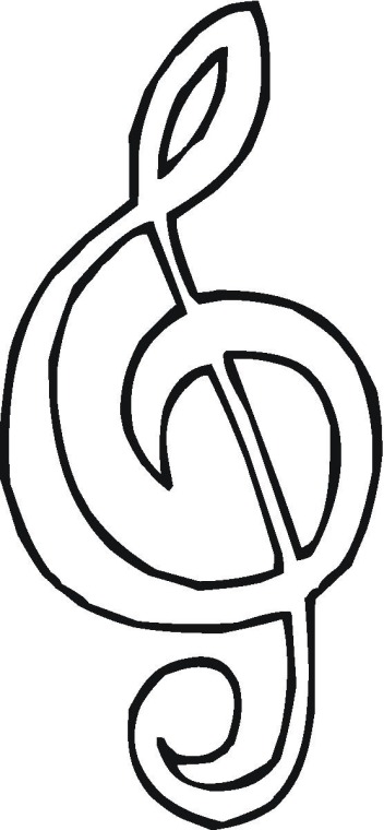 Treble Clef Coloring Page - ClipArt Best