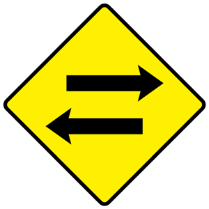 File:W081 Two-Way Traffic Crrossing - Warning Sign Ireland.png ...