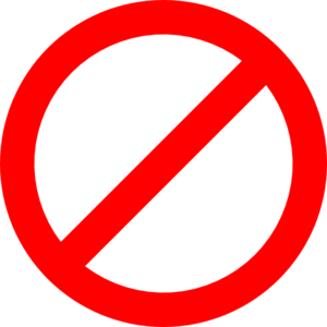 Prohibition sign clipart