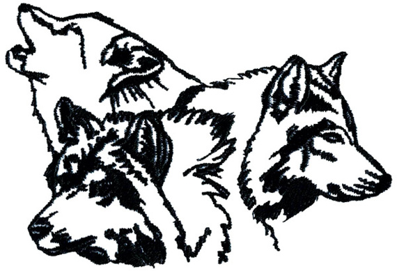 free wolf pack clipart black