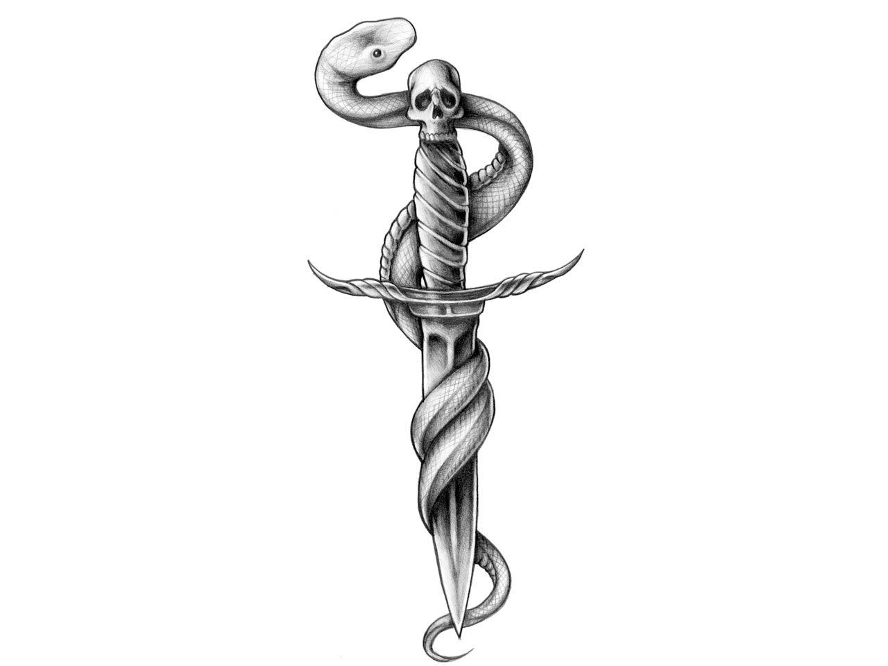 Snake Around Long Sword Tattoo Design | Fresh 2017 Tattoos Ideas