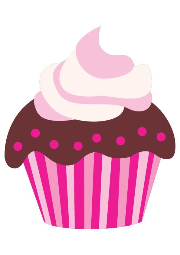 Pink cupcake clip art