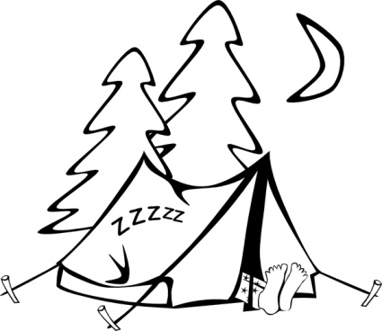 Art camp clipart black and white