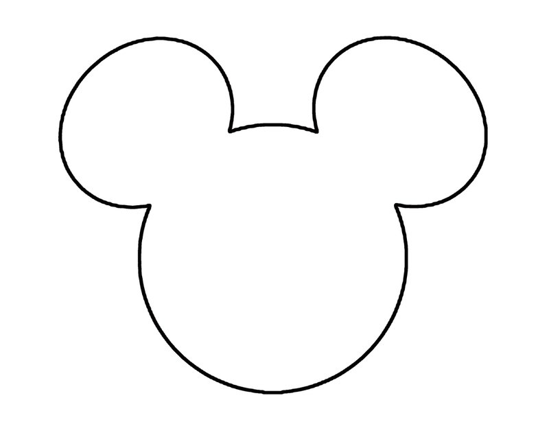 Mickey mouse head silhouette clipart