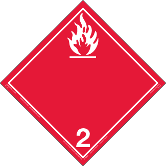 Hazard Class 2.1 - Flammable Gas, Tagboard, Non-Worded Placard ...