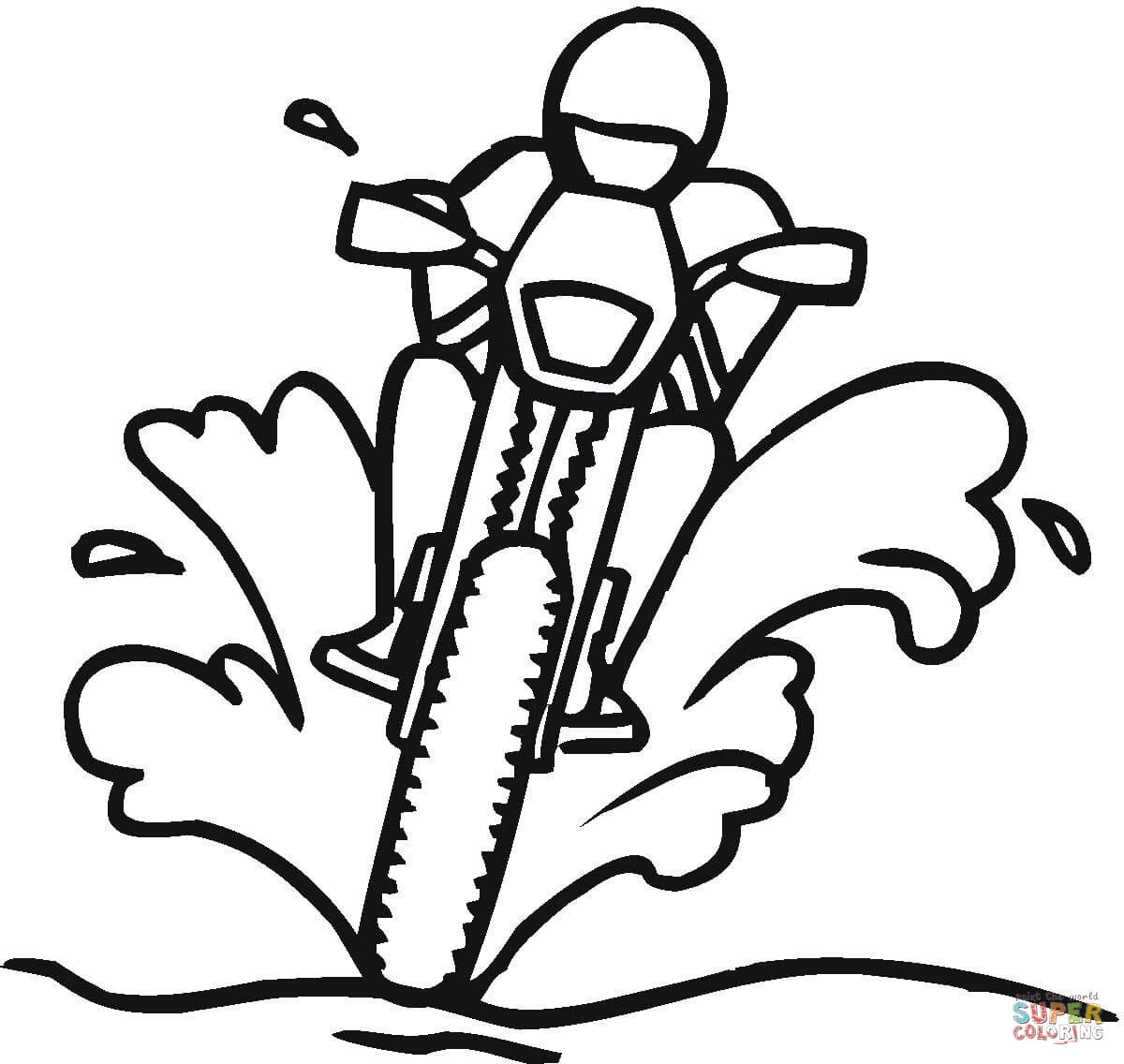 Racing On The Dirty Road coloring page | Free Printable Coloring Pages