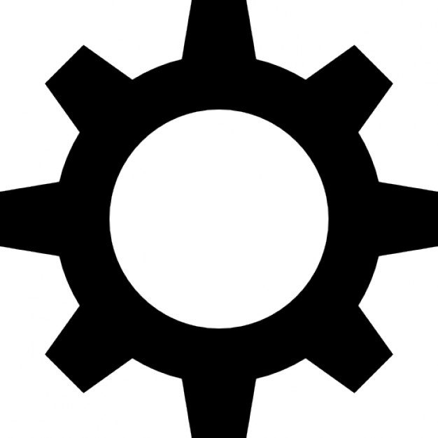 Gear black shape Icons | Free Download
