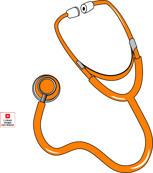 Orange Stethoscope By Pep clip art - vector clip art online ...