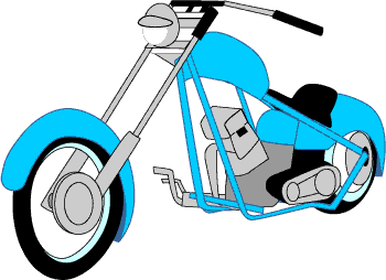 Motorcycle Graphics - Chopper Bike Clip Art