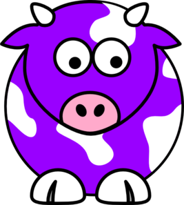 Purple Cow clip art - vector clip art online, royalty free ...