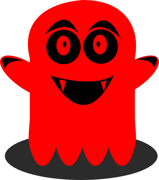 Red Ghost clip art - vector clip art online, royalty free & public ...