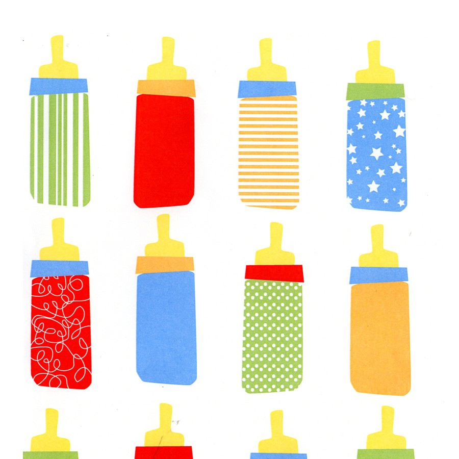 Baby Bottles Wrapping Paper