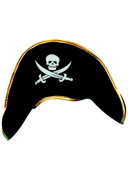 Glamiz Deguisement - Coiffe de pirate souple bicorne