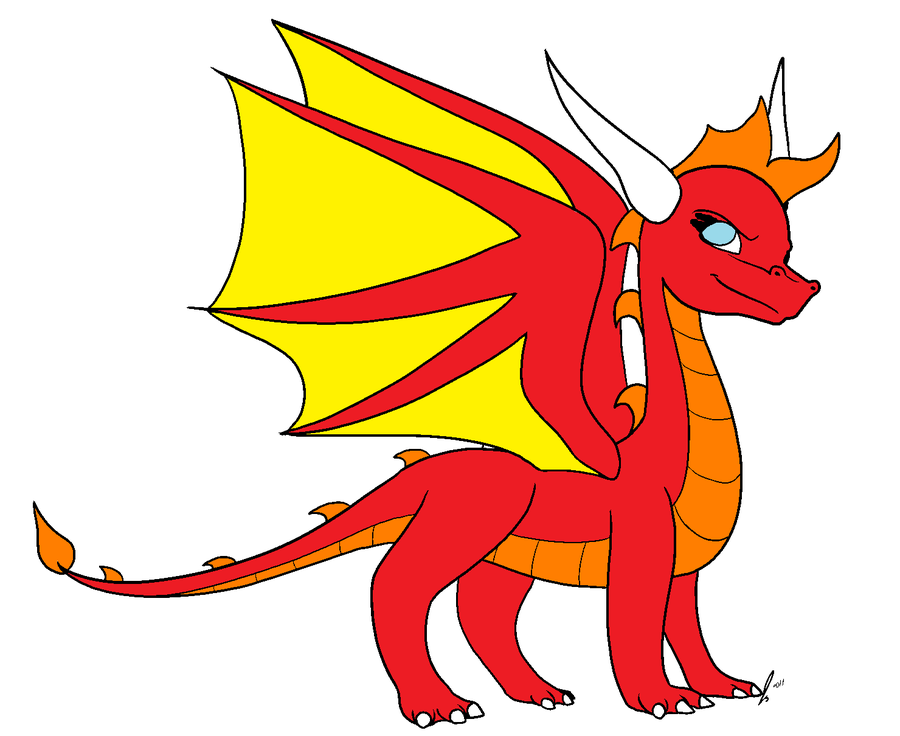 Girl dragon clipart