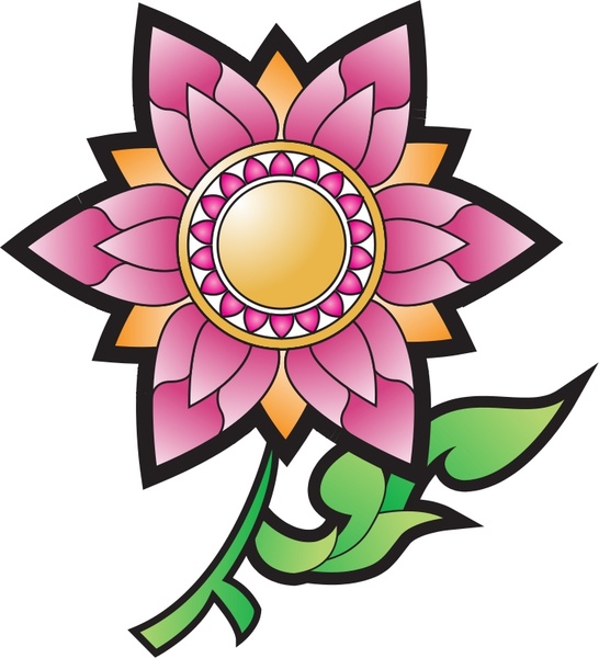 Thai flower decoration Free vector in Open office drawing svg ...