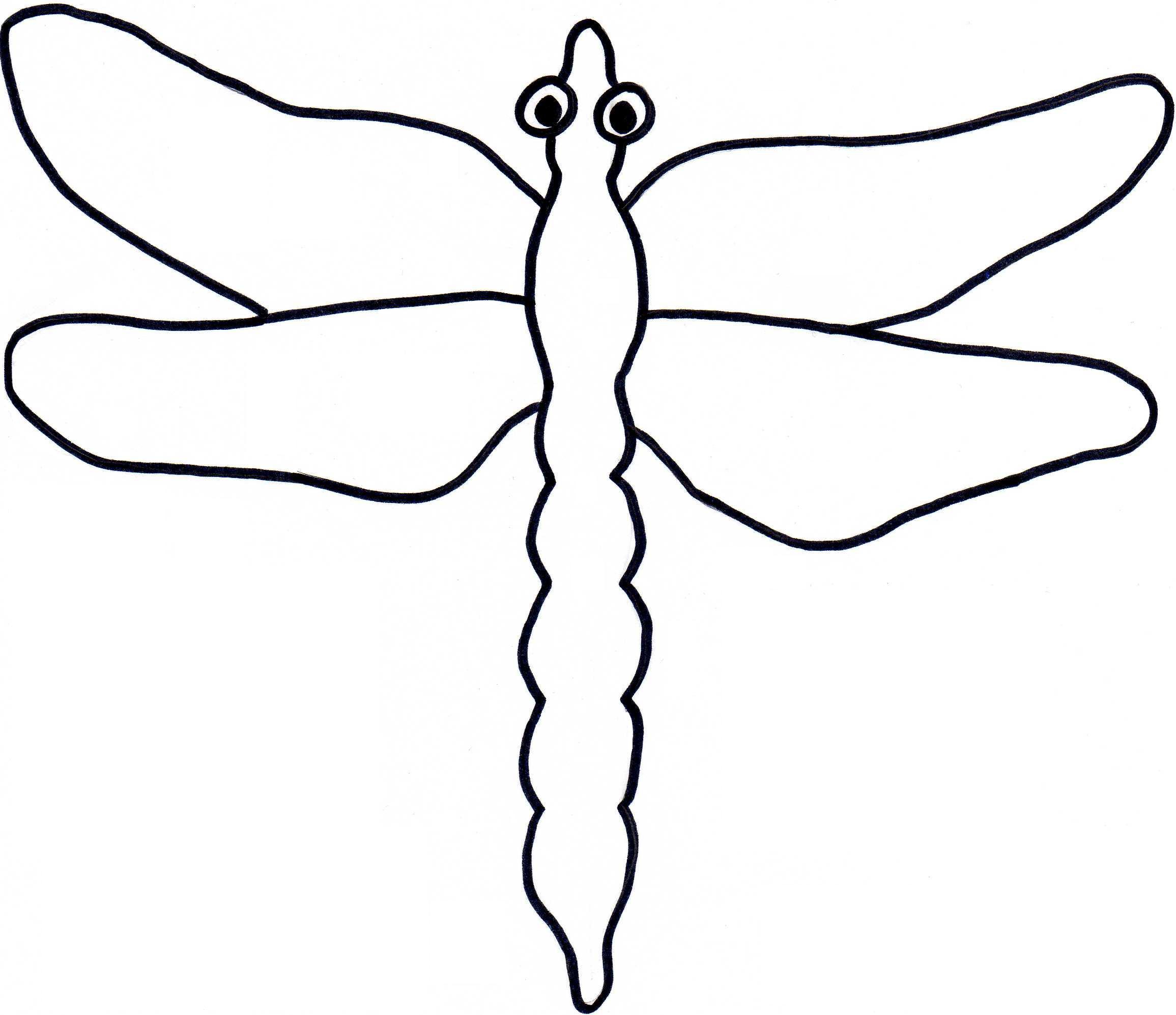 Dragonfly Outline Template