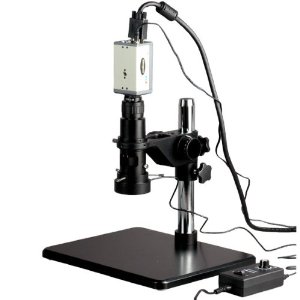 AmScope 11X-80X Monocular Zoom Microscope + Low Lux HD Analog TV ...