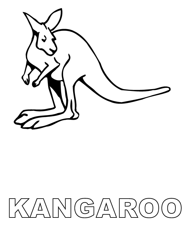 Free Printable Kangaroo Coloring Pages For Kids