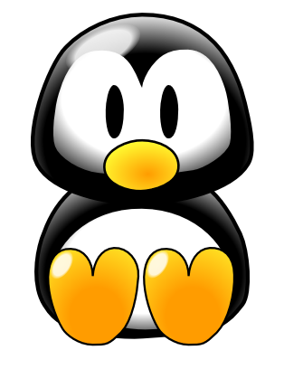 Free Clipart Image Cute Baby Tux Penguin