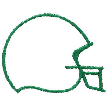 Outlines Embroidery Design: Football Helmet Outline from Dakota ...