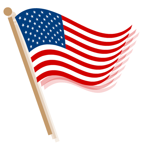 Usa girl flag clipart