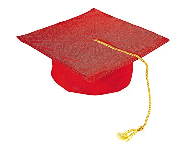 Amazon.com: Child's Red Mortar Board Hat (20" Circ.) Graduation ...