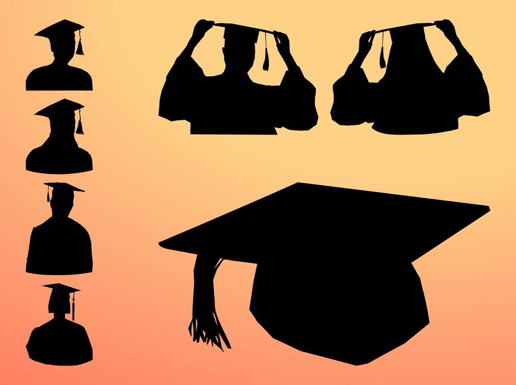 Graduation Silhouette Graphics | free vectors | UI Download