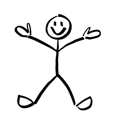 Talking stick figure clipart image #15018