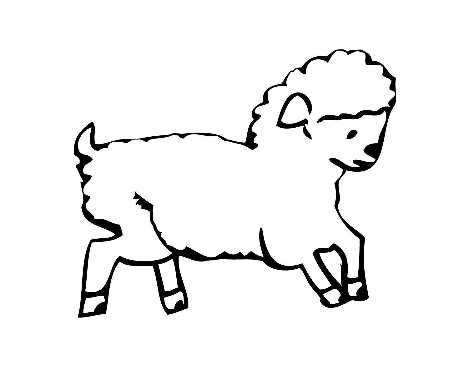 Best Photos of Sheep Outline Template - Sheep Template, Lamb Sheep ...