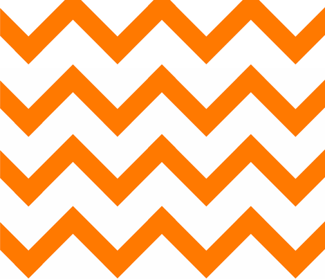 Orange Chevron pattern fabric - amyteets - Spoonflower