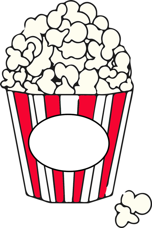 Popcorn kernels outline clipart - Clipartix