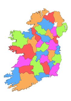 Ireland Map In Gaeilge - ClipArt Best