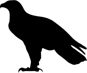 Free Eagle Clip Art Image - Black Silhouette of a Bird of Prey ...