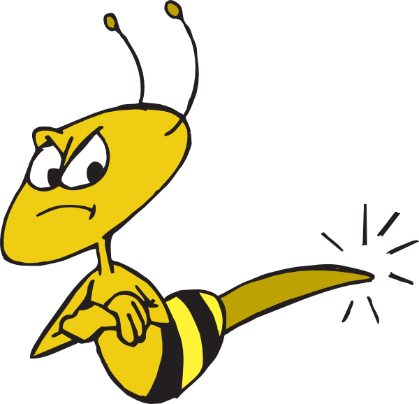 Angry Bee Clipart