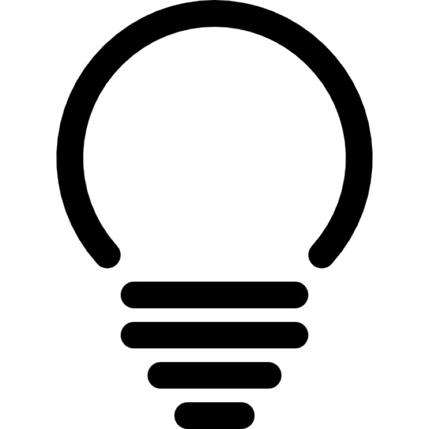 Lightbulb of spherical shape Icons | Free Download