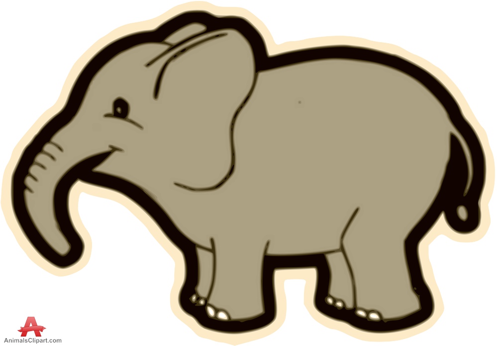 Baby elephant vector clip art public domain vectors - Clipartix