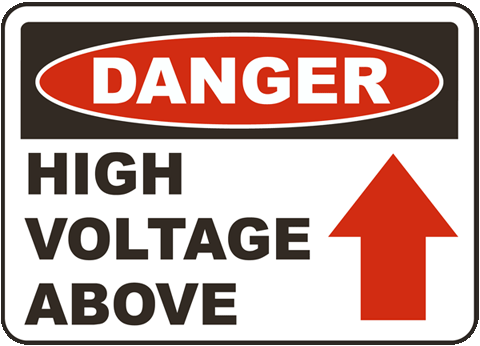 Danger High Voltage Signs –USA Made and Shipped Fast