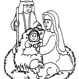 Baby Jesus Sleep In A Manger Coloring Page: Baby Jesus Sleep In A 