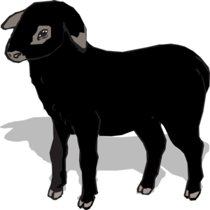 Black Lamb clip art - vector clip art online, royalty free ...