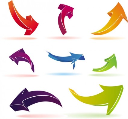 Color threedimensional arrow vector Free vector in Adobe ...