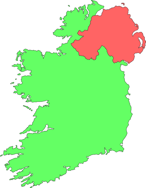 Ireland Contour Map clip art Free Vector