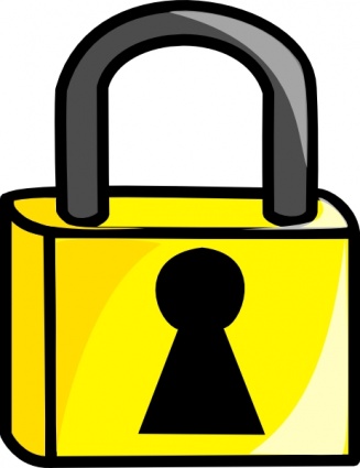 Closed Lock clip art vector, free vector graphics