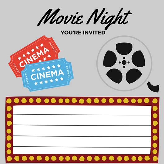 FREE Printables | Printable Movie Night Invite