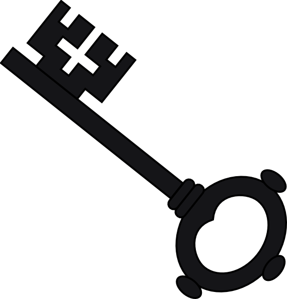Skeleton key clipart outline png
