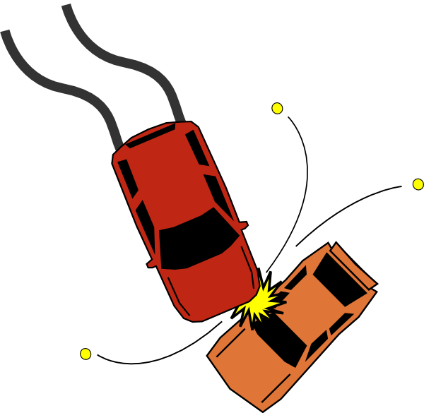 Car crash animated clipart