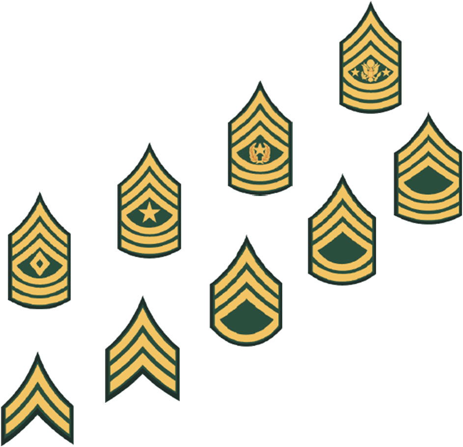 Us army ranks clipart